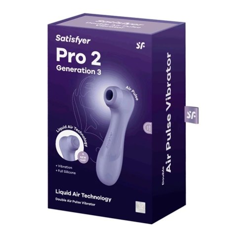 Satisfyer Pro 2 Generation 3 Violet - Intuicyjny Stymulator Air Pulse z Aplikacją Satisfyer