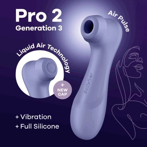 Satisfyer Pro 2 Generation 3 Violet - Intuicyjny Stymulator Air Pulse z Aplikacją Satisfyer