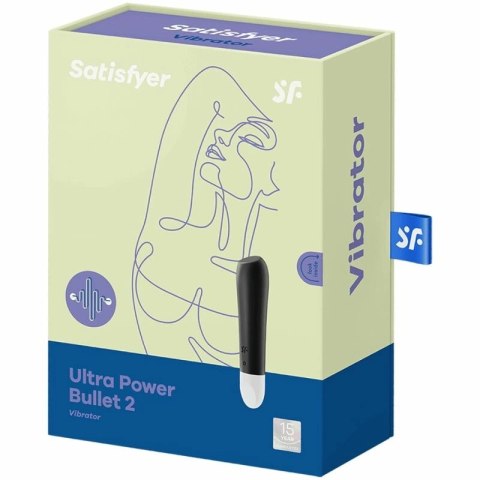 Satisfyer Ultra Power Bullet 2 czarny - kompaktowy miniwibrator wodoodporny SATISFYER