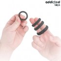 Addicted Toys Zestaw Teksturowanych Pierścieni Silikonowych 4 Rozmiary ADDICTED