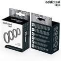 Addicted Toys Zestaw Teksturowanych Pierścieni Silikonowych 4 Rozmiary ADDICTED