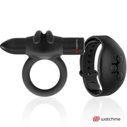 BLACK&SILVER Agron - pierścień silikonowy z pilotem WATCHME, czarny BLACK&SILVER