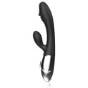 Black & Silver Kaleb Vibe dwusilnikowy model silikonowy 20 cm USB BLACK&SILVER