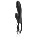 Black & Silver Kaleb Vibe dwusilnikowy model silikonowy 20 cm USB BLACK&SILVER