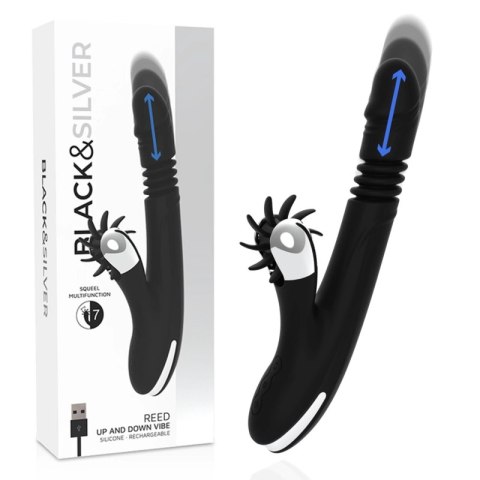 Black & Silver Reed Up & Down - silikonowy model z ruchem gora-doł, fioletowy BLACK&SILVER