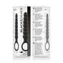 Black&Silver Bob silikonowy aplikator analny z wibracją, czarny IPX6 BLACK&SILVER