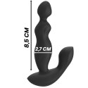 Black&Silver Cora - silikonowy wibrujący korek z pilotem, unisex, IPX6 BLACK&SILVER
