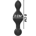 Black&Silver Tucker - silikonowa baza analna z pilotem, 8 cm IPX6 BLACK&SILVER