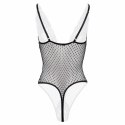 Christine Body Dewi Black - Koronkowy model z otwartym krojem, elastyczny S/M Christine