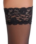 Cottelli LEGWEAR Klasyczne pończochy czarne z koronką 20 DEN Cottelli