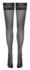 Cottelli LEGWEAR Pończochy z koronką czarne 20 den silikonowe Cottelli