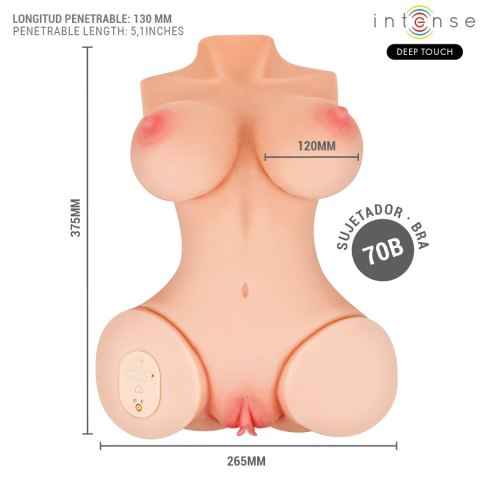 INTENSE Deep Touch Vero Torso z funkcją ssania, ciepłem, wibracją, pilot 5,5 kg INTENSE BODIES & MASTURBATORS