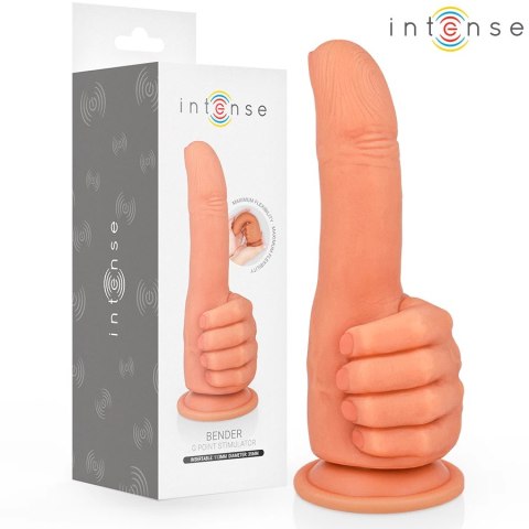 Intense Bender - Elastyczny model dłoniowy z przyssawką 11,3 cm, silikon INTENSE