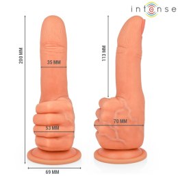Intense Bender - Elastyczny model dłoniowy z przyssawką 11,3 cm, silikon INTENSE