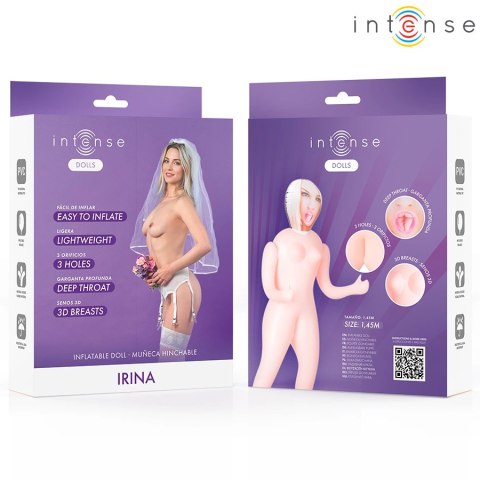 Intense Dolls Irina - Nadmuchiwana lalka 145 cm, anatomiczna sylwetka, 3 strefy INTENSE DOLLS