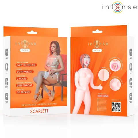 Intense Dolls Scarlett 145 cm - Nadmuchiwana lalka anatomiczna 3 strefy INTENSE DOLLS