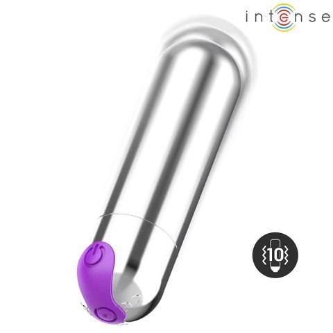 Intense Karen Mini Wibrujący Pocisk USB Srebrny 10 Trybow 8cm INTENSE
