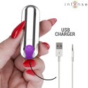 Intense Karen Mini Wibrujący Pocisk USB Srebrny 10 Trybow 8cm INTENSE