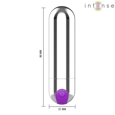 Intense Karen Mini Wibrujący Pocisk USB Srebrny 10 Trybow 8cm INTENSE