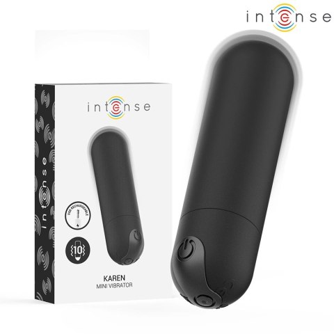 Intense Karen Mini czarny - kompaktowy stymulator wibracyjny USB INTENSE