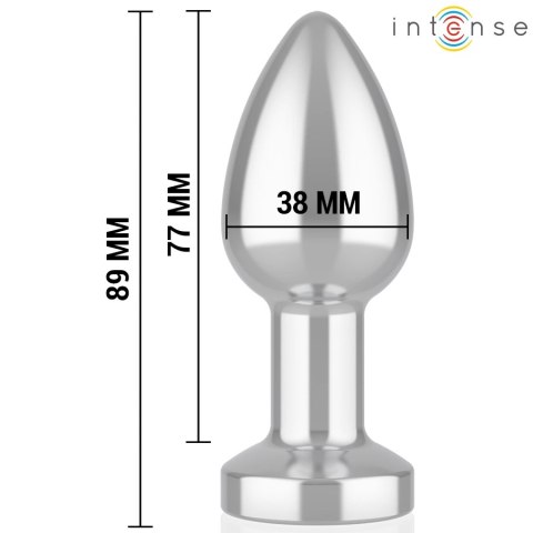 Intense Plug LED Metalowy Korek Anatomiczny M z Pilotem i Wibracją INTENSE