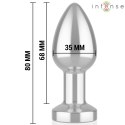Intense Plug LED S - Metalowy wibrujący korek analny z pilotem INTENSE