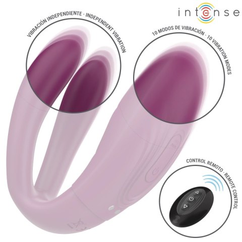 Intense Sandra - Stymulator wibracyjno-pukający z pilotem, silikonowy INTENSE