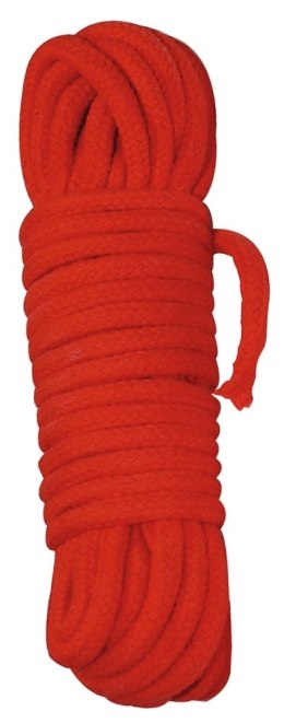 Shibari Bondage Red Rope 10 m bawełniany sznur do technik wiązania 0,7 cm czerwony Shibari Bondage