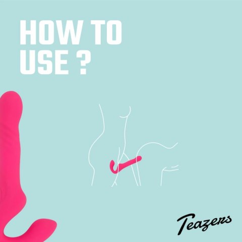 Teazers Strapless Wibrujący System Intymny Rożowy z Pilotem Teazers