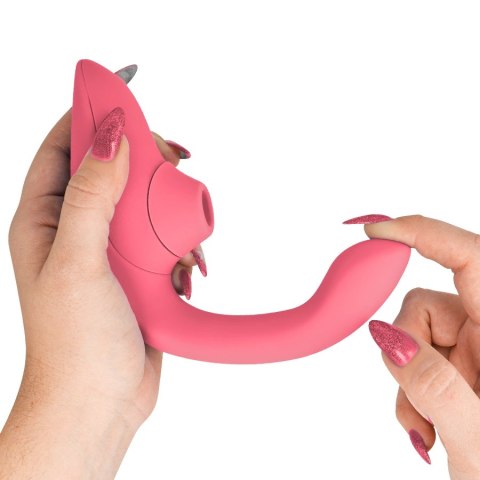 Womanizer Blend Rabbit Vibrant Rose - Wibrator z technologią powietrzną, IPX7 WOMANIZER