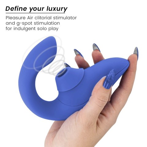 Womanizer Blend Rabbit - niebieski stymulator z podwojnym systemem masażu WOMANIZER