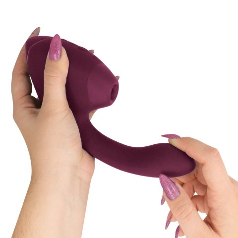 Womanizer Duo Next Intymna Maszyna 3D Air, podwojna, ciemnorożowa WOMANIZER