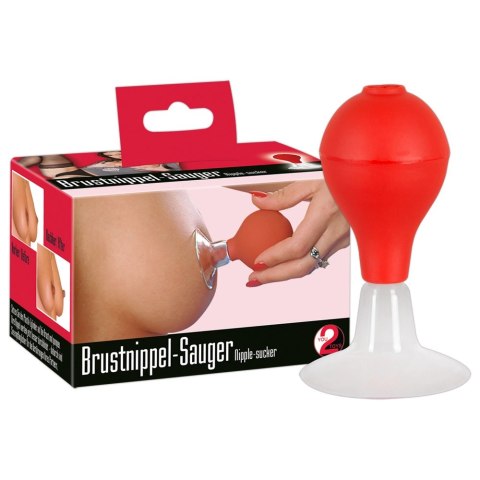 You2Toys Przyssawki do sutkow model z pompką, czerwono-przezroczyste 5,5 cm You2Toys