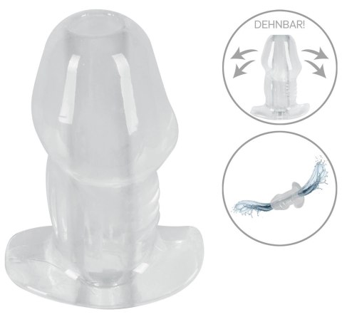 ANOS Tunnel Plug Transparent - anatomiczny korek z otworem 10,2 cm ANOS
