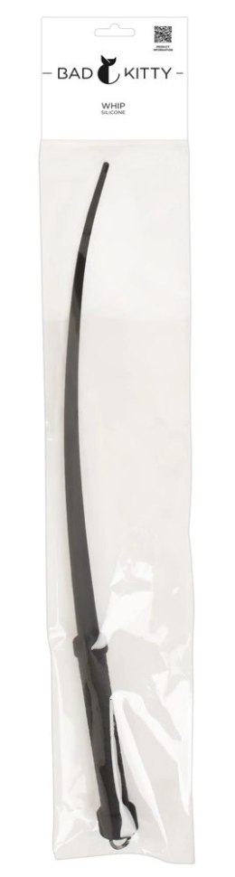 Bad Kitty Whip Silicone - czarny bat silikonowy 60 cm, ergonomiczny uchwyt Bad Kitty