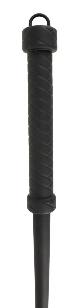 Bad Kitty Whip Silicone - czarny bat silikonowy 60 cm, ergonomiczny uchwyt Bad Kitty