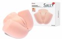 Baile Sally - anatomiczna maszyna intymna, model leżący, naturalny odcień Kokos