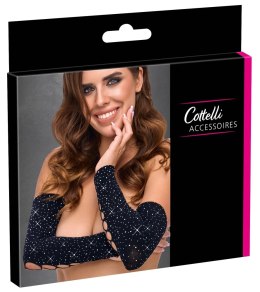Cottelli ACCESSOIRES Rękawy Gauntlet Czarny z Kryształkami S-L Cottelli