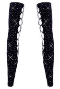 Cottelli ACCESSOIRES Rękawy Gauntlet Czarny z Kryształkami S-L Cottelli