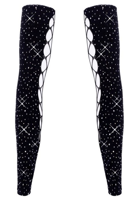 Cottelli ACCESSOIRES Rękawy Gauntlet Czarny z Kryształkami S-L Cottelli
