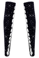 Cottelli ACCESSOIRES Rękawy Gauntlet Czarny z Kryształkami S-L Cottelli