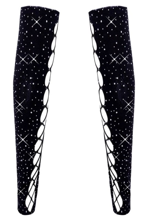 Cottelli ACCESSOIRES Rękawy Gauntlet Czarny z Kryształkami S-L Cottelli