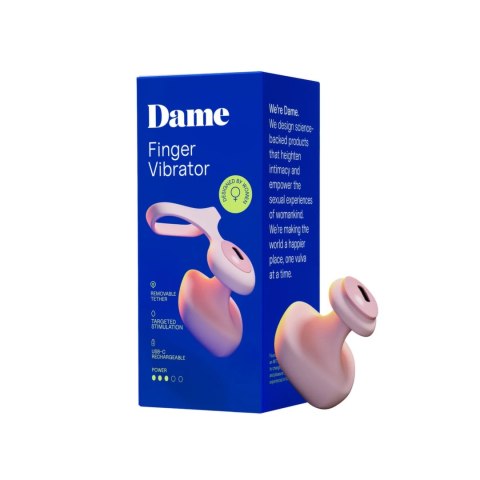 Dame Fin 2.0 - Wibrator na palec, ładowany USB-C, wodoodporny Dame