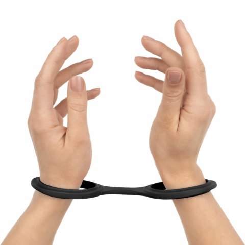 EasyToys Opaski Silikonowe Flexible Cuffs Czarny Regulowany Rozmiar Easytoys