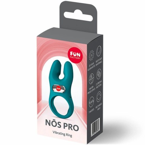 Fun Factory NOS Pro - wibrujący pierścień anatomiczny, zielony, USB-C FUN FACTORY