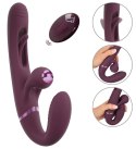 Javida Strapless Strap-On Flic podwojny wibrator z pilotem, silikon JAVIDA