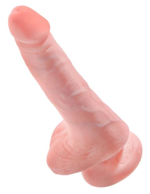King Cock Model 6" Przyssawka Jasny Kolor Skory 15 cm PVC King Cock
