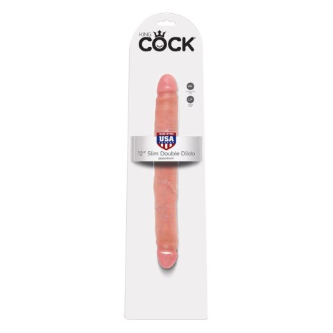 King Cock Slim Double 12" Flesh - podwojny model intymny realistyczny King Cock