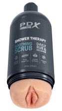 PDX Plus Shower Soothing Scrub - Dyskretna maszyna intymna, butelka szamponu, 20,7 cm PDX
