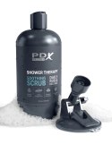 PDX Plus Shower Soothing Scrub - Dyskretna maszyna intymna, butelka szamponu, 20,7 cm PDX